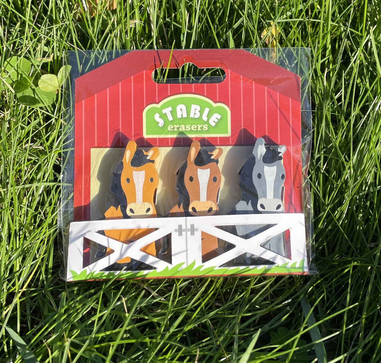 Horse stable eraser set